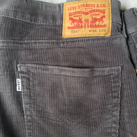 levis 514 corduroy grey